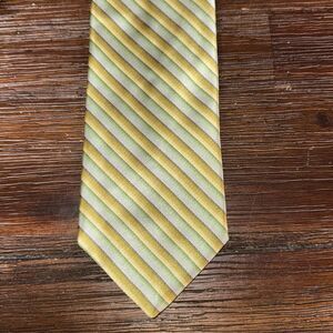 Ted Baker London Greens/Baby Blue Diagonal Stripe Silk Tie